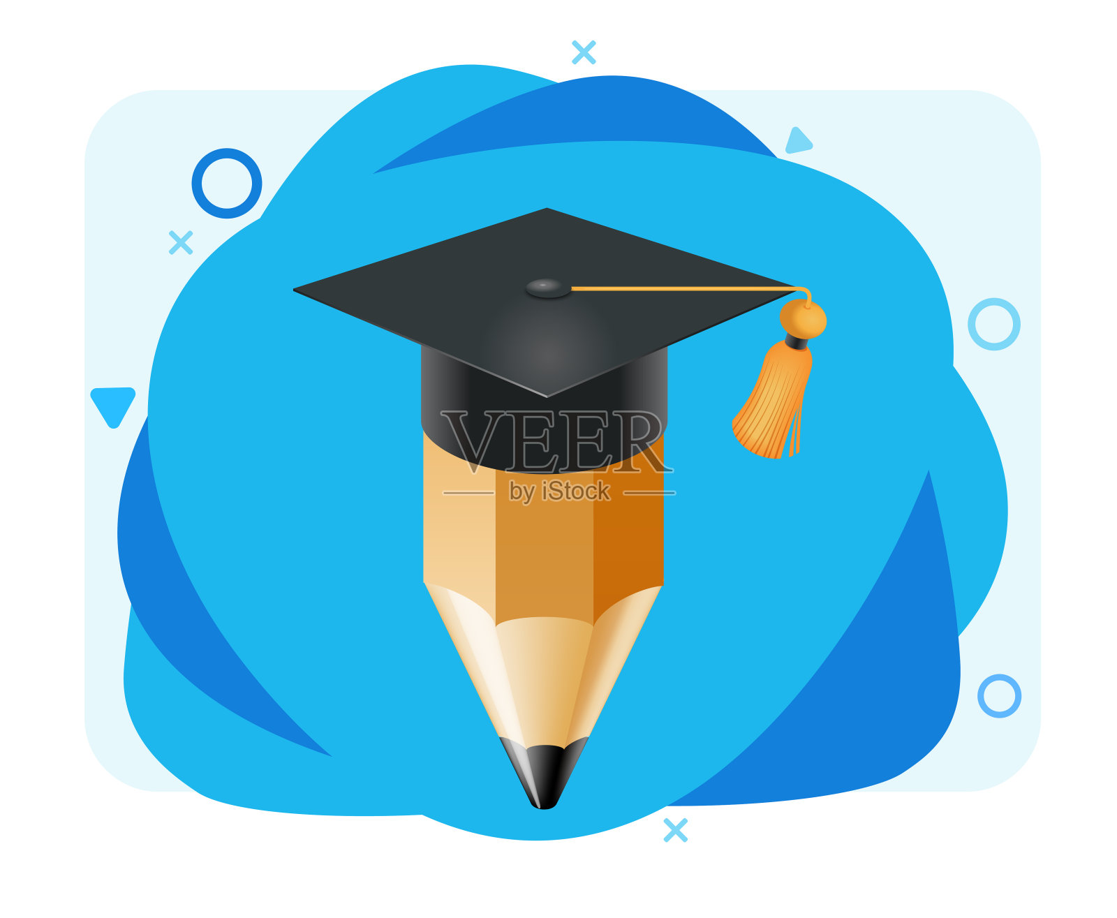 网络横幅技术，教育，商业。插画图片素材