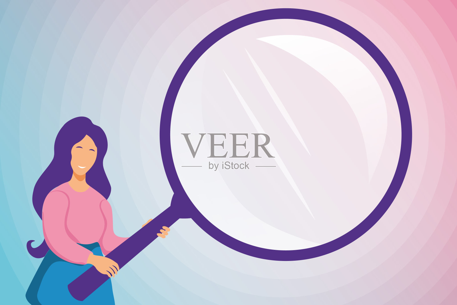 调查发现线索，寻找答案概念，研究新思路，丰富多彩的设计，检查检查图像，集中搜索插画图片素材