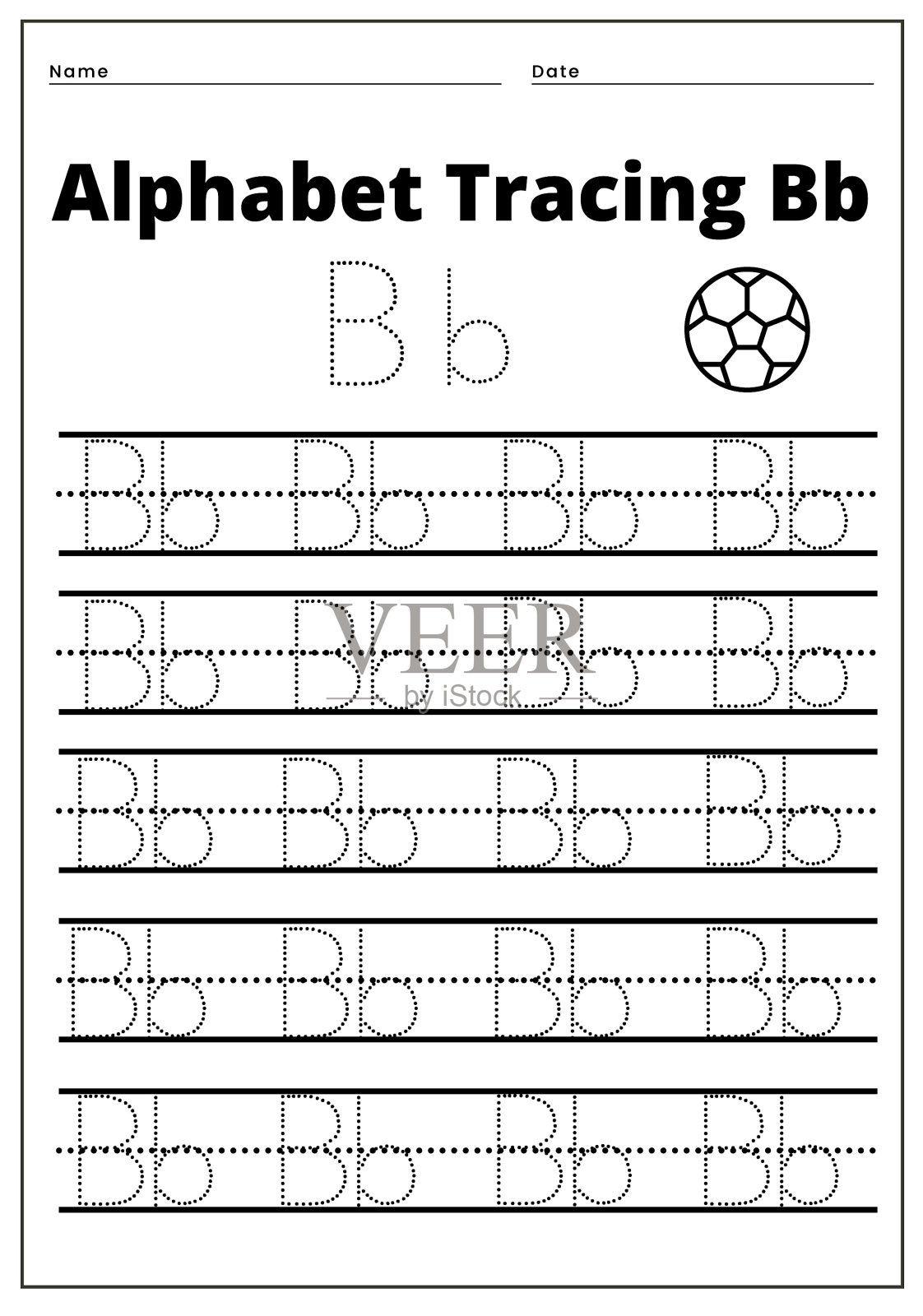 跟踪字母表bb插画图片素材