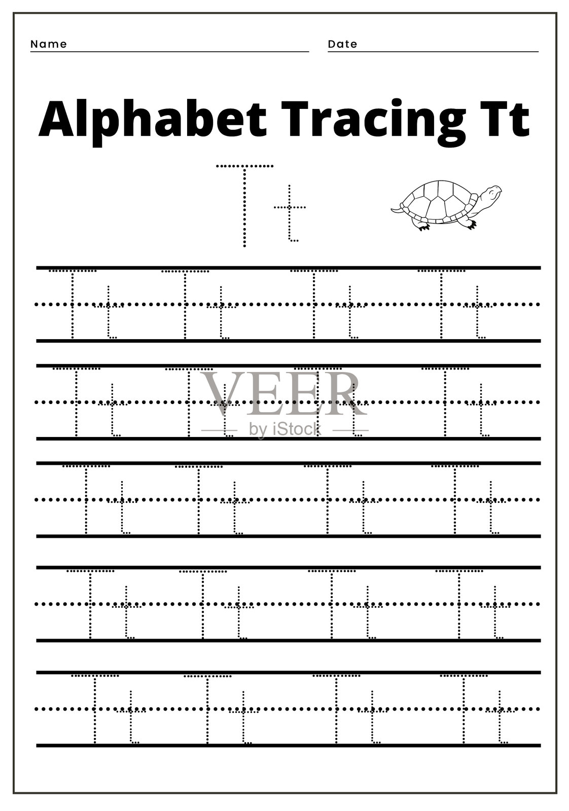 跟踪字母表tt插画图片素材