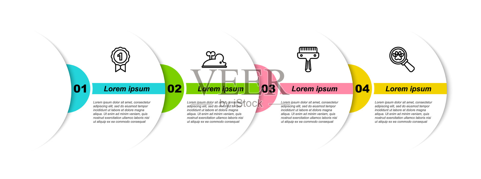 设线犬奖符号发条鼠毛插画图片素材