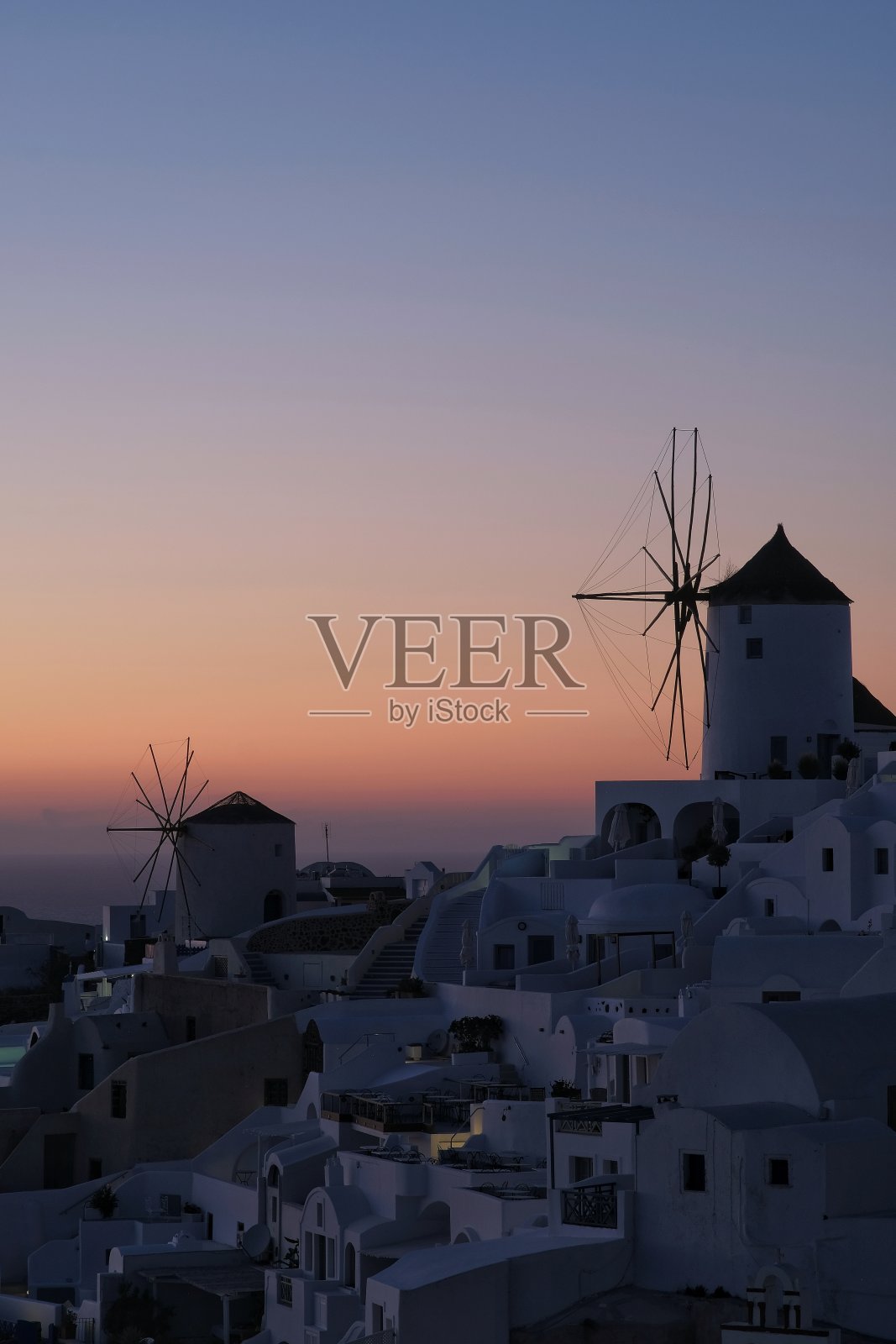 神奇的希腊日落照片摄影图片