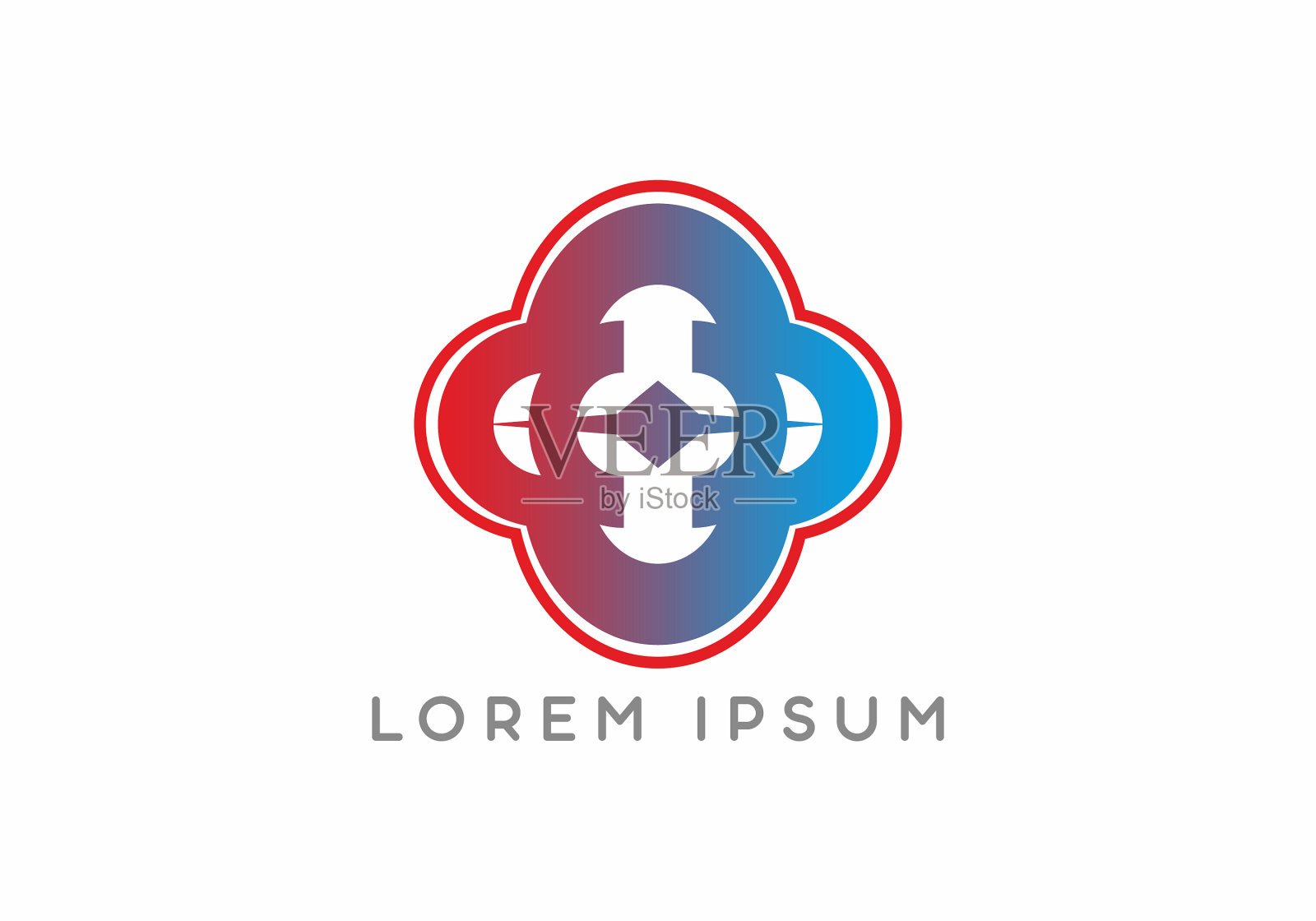 色彩独特的抽象造型图标素材