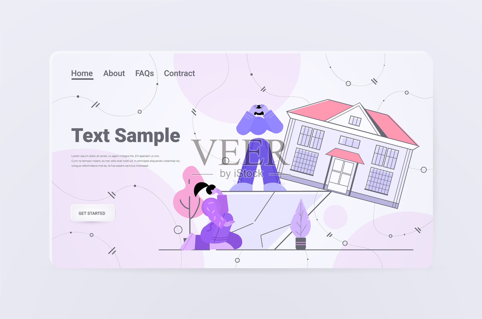 失意的女人近坠家于深渊插画图片素材