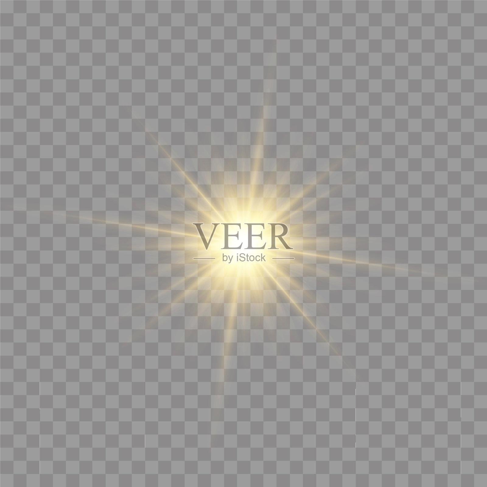 恒星爆发出浅黄色的阳光插画图片素材