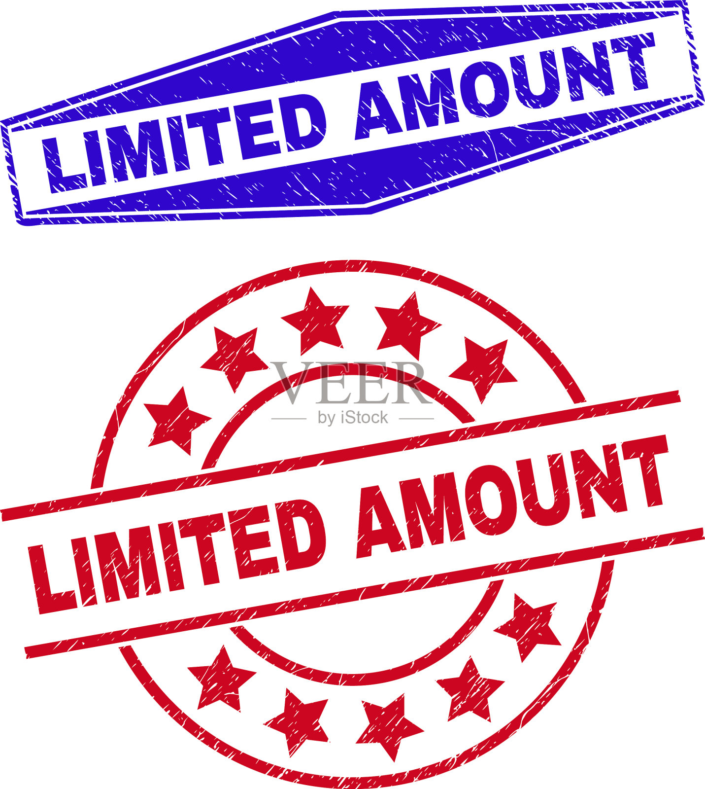 有限数量的纹理水印在圆圈和设计元素图片