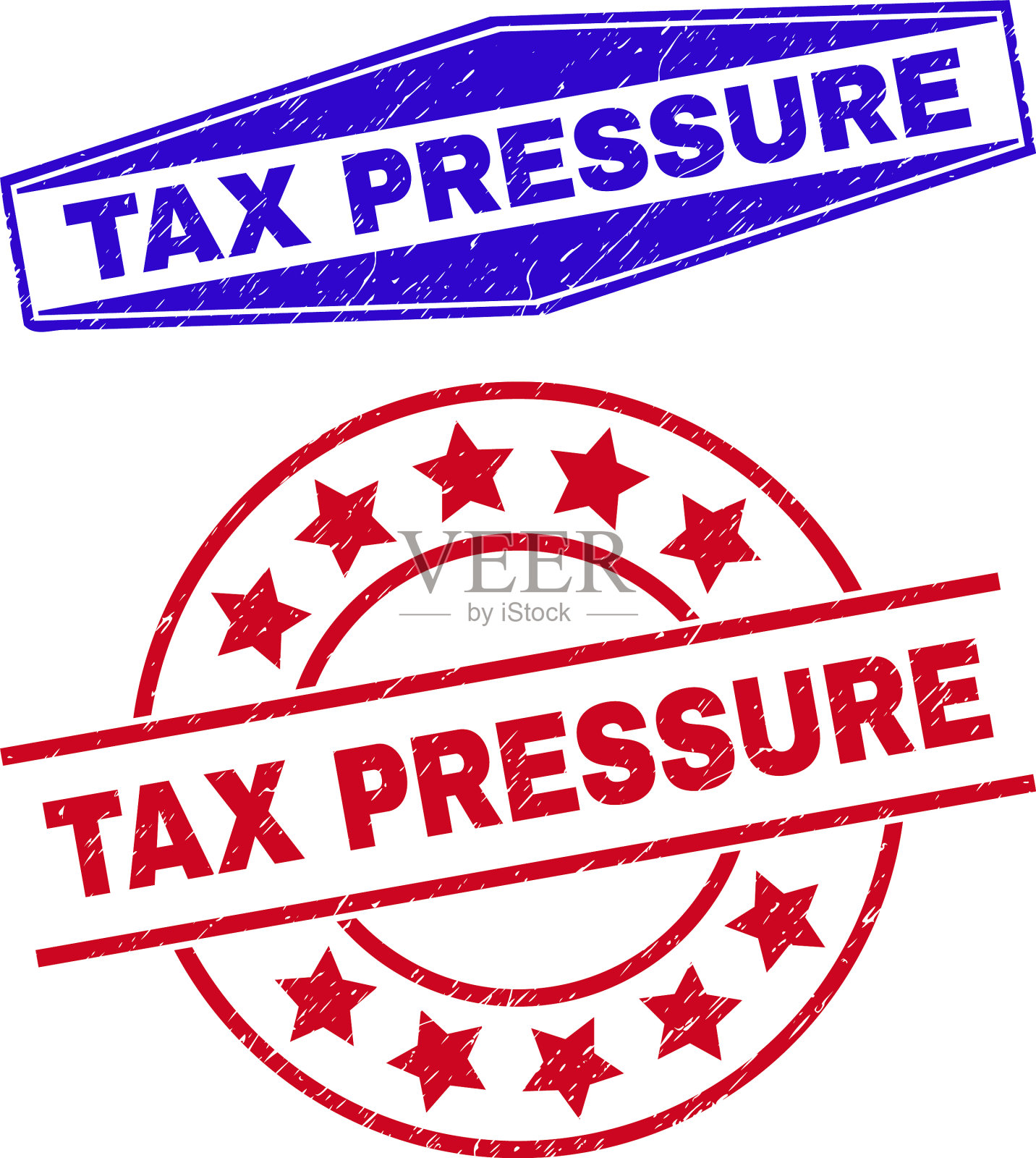 圆形和六角形密封不洁插画图片素材