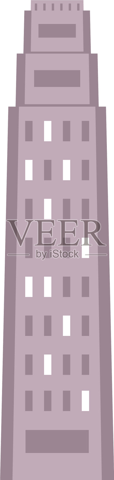 大都市摩天大楼灰色插画图片素材