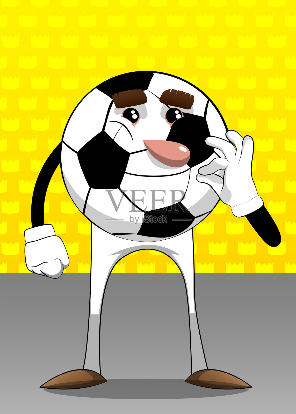 足球显示良好的标志。插画图片素材