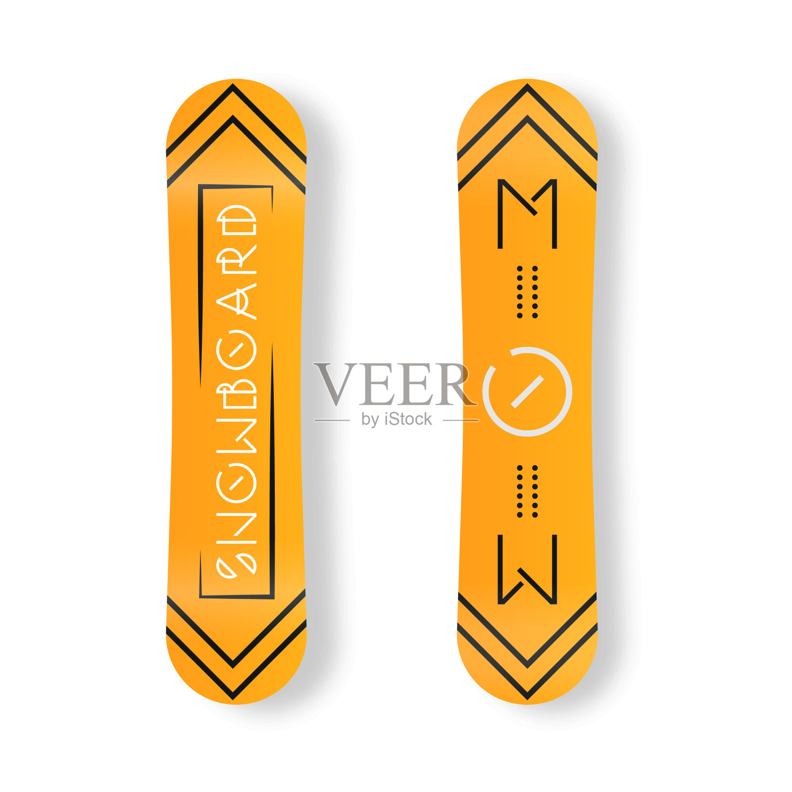 滑雪胜地的冬季运动图标滑雪板插画图片素材