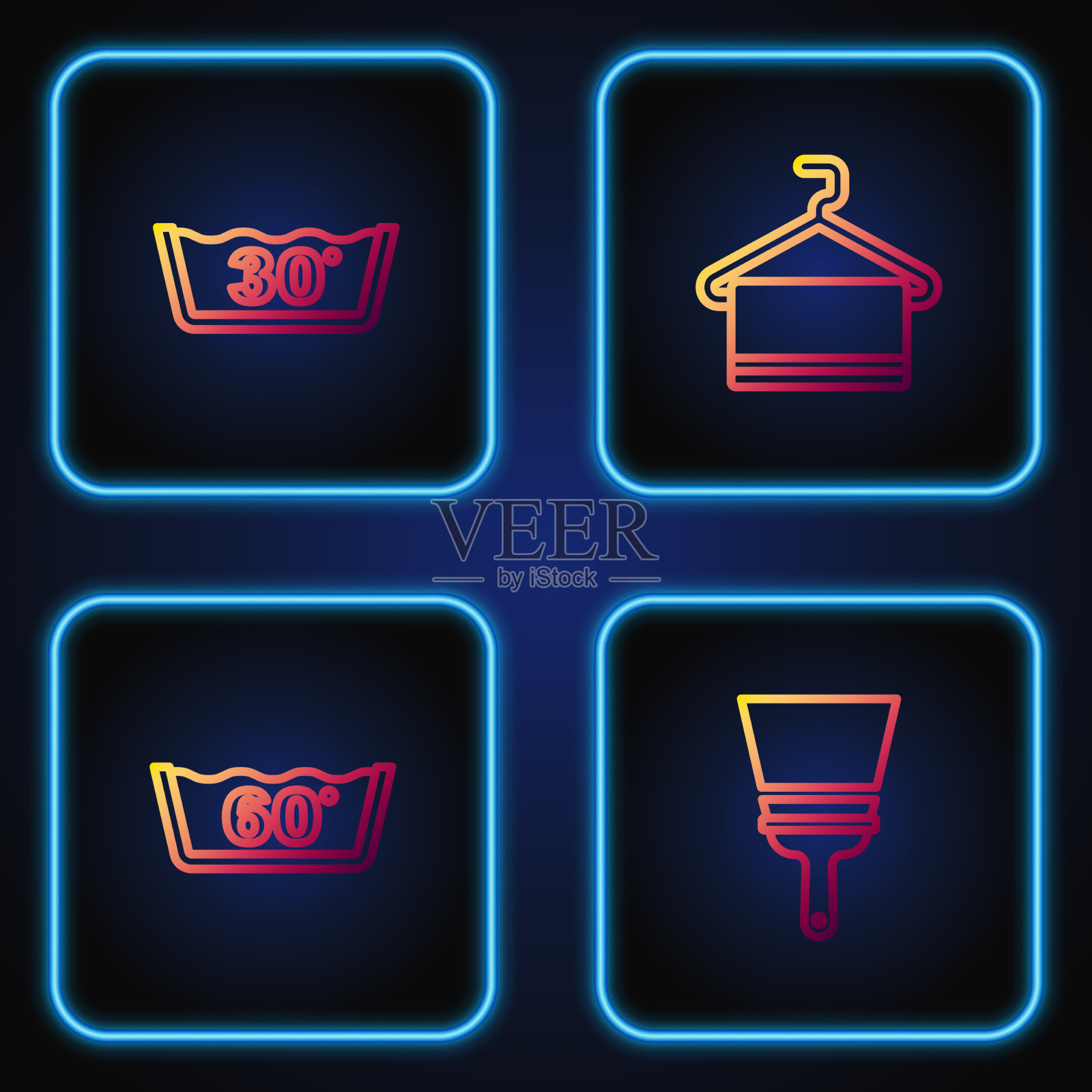 为窗户温度设置线橡胶清洗剂插画图片素材