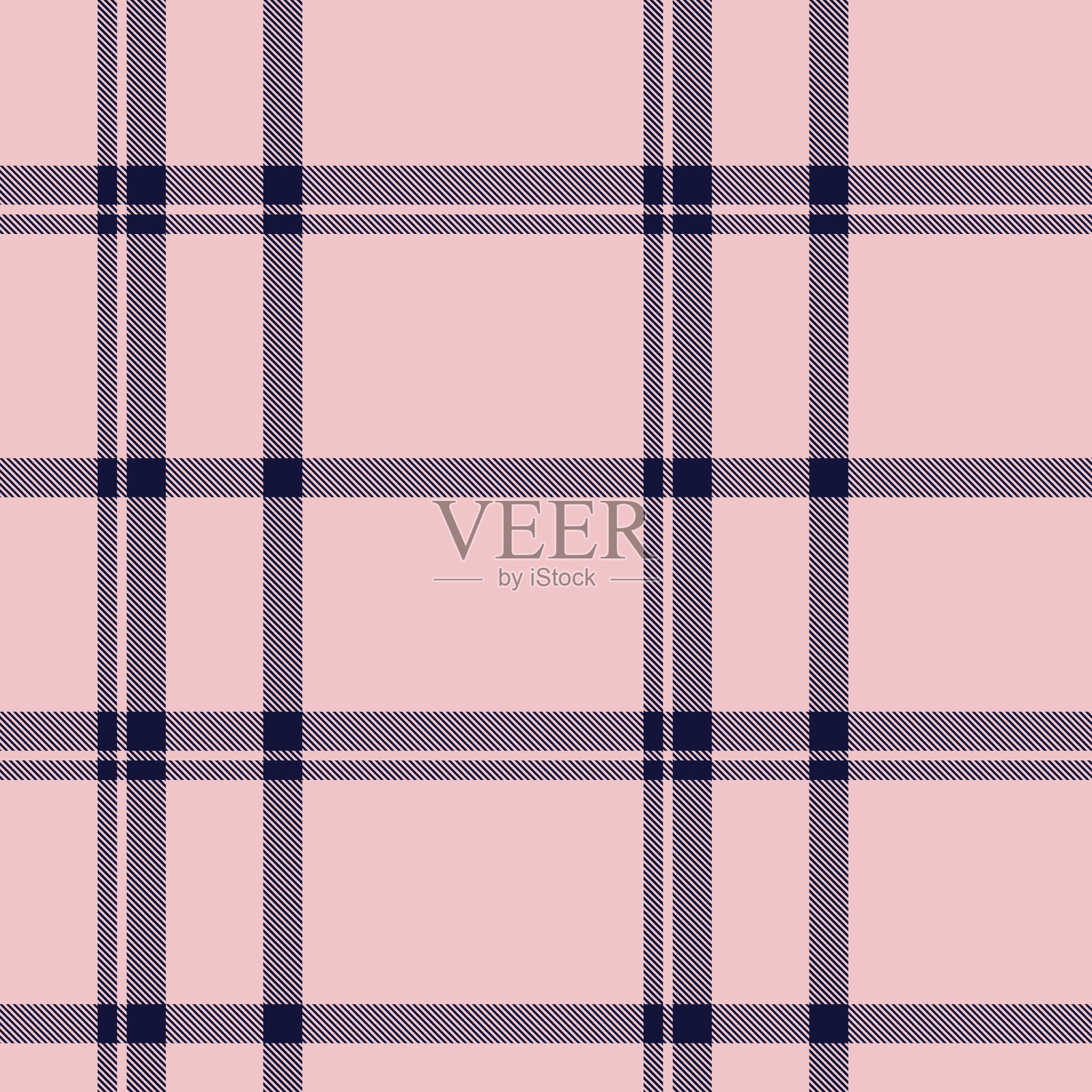 粉红色海军蓝不对称格子纹理无缝插画图片素材