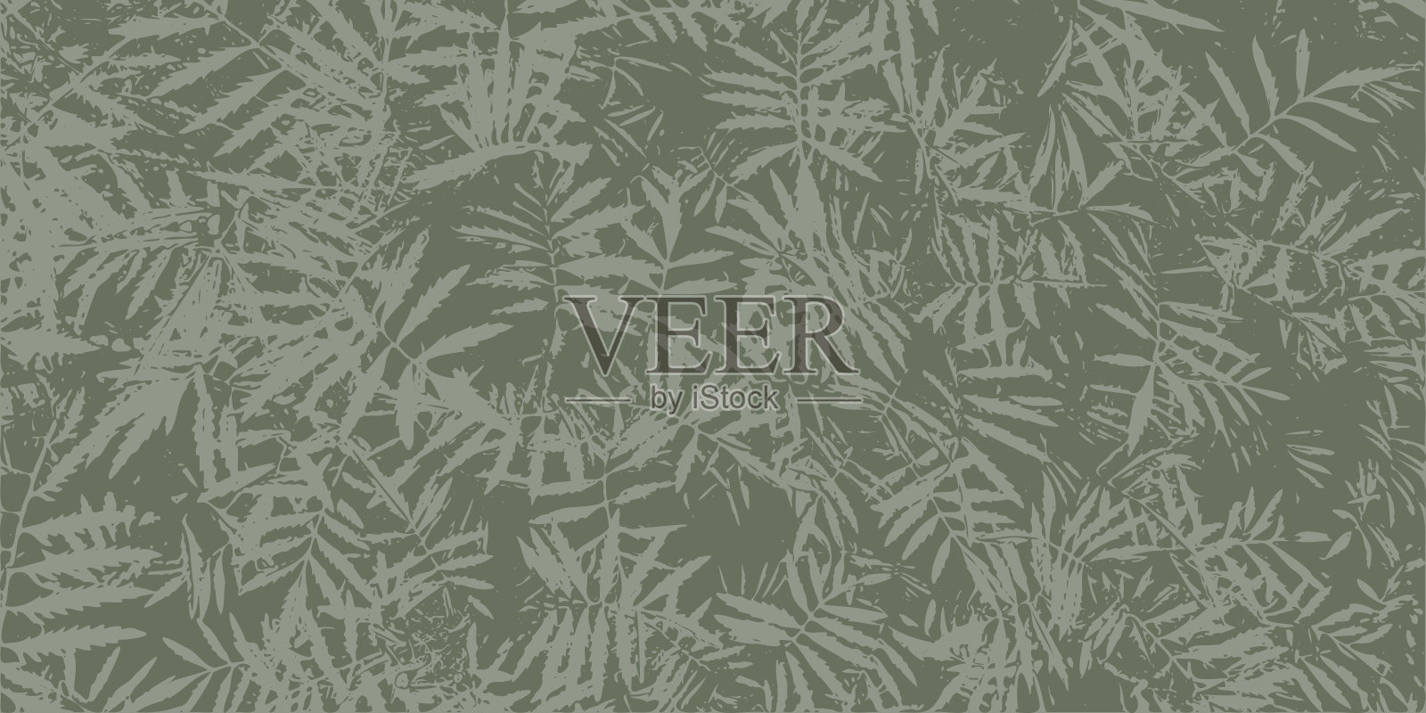 可爱的矢量软绿色背景与花叶子的纹理。摘要背景与植物叶子。一个优雅的设计模板。插画图片素材