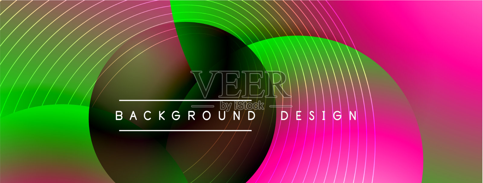 带有阴影的渐变圆形技术插画图片素材