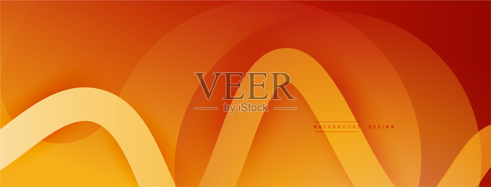 抽象梯度背景与波浪线插画图片素材