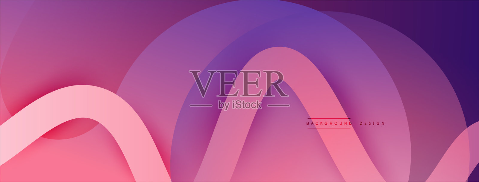 抽象梯度背景与波浪线插画图片素材