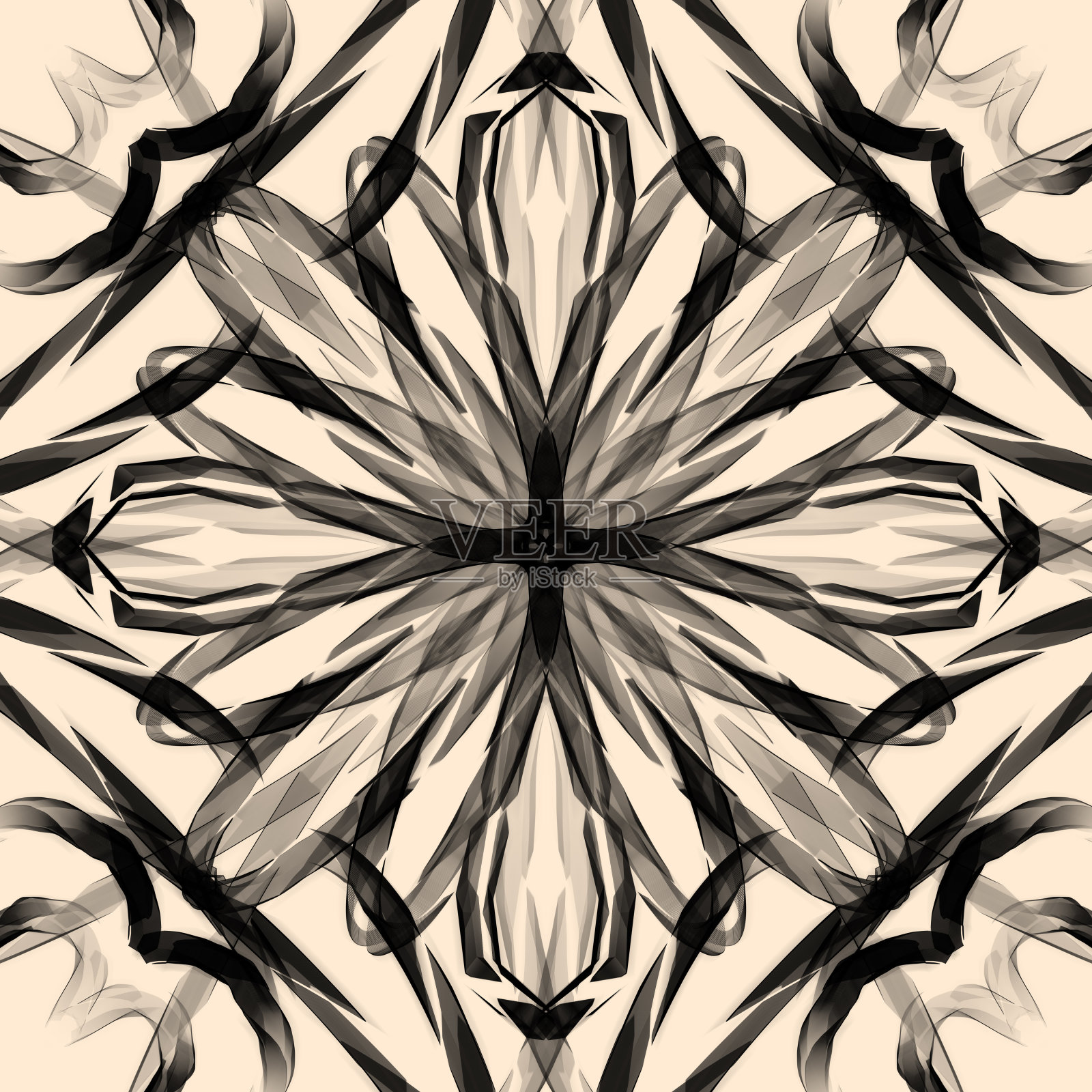 无缝装饰抽象花卉图案插画图片素材