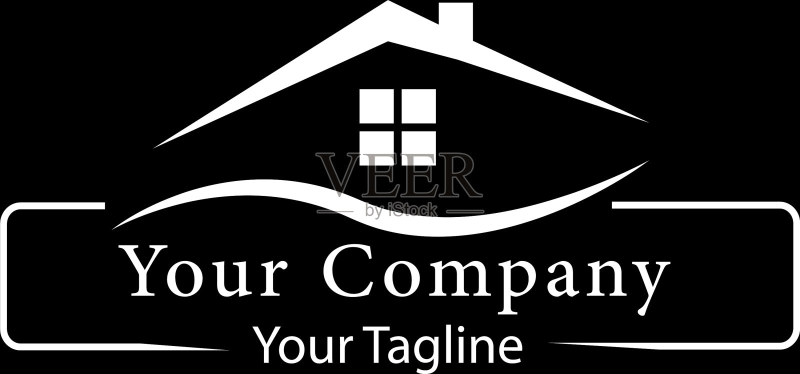 House徽标flat徽标设计白宫插画图片素材