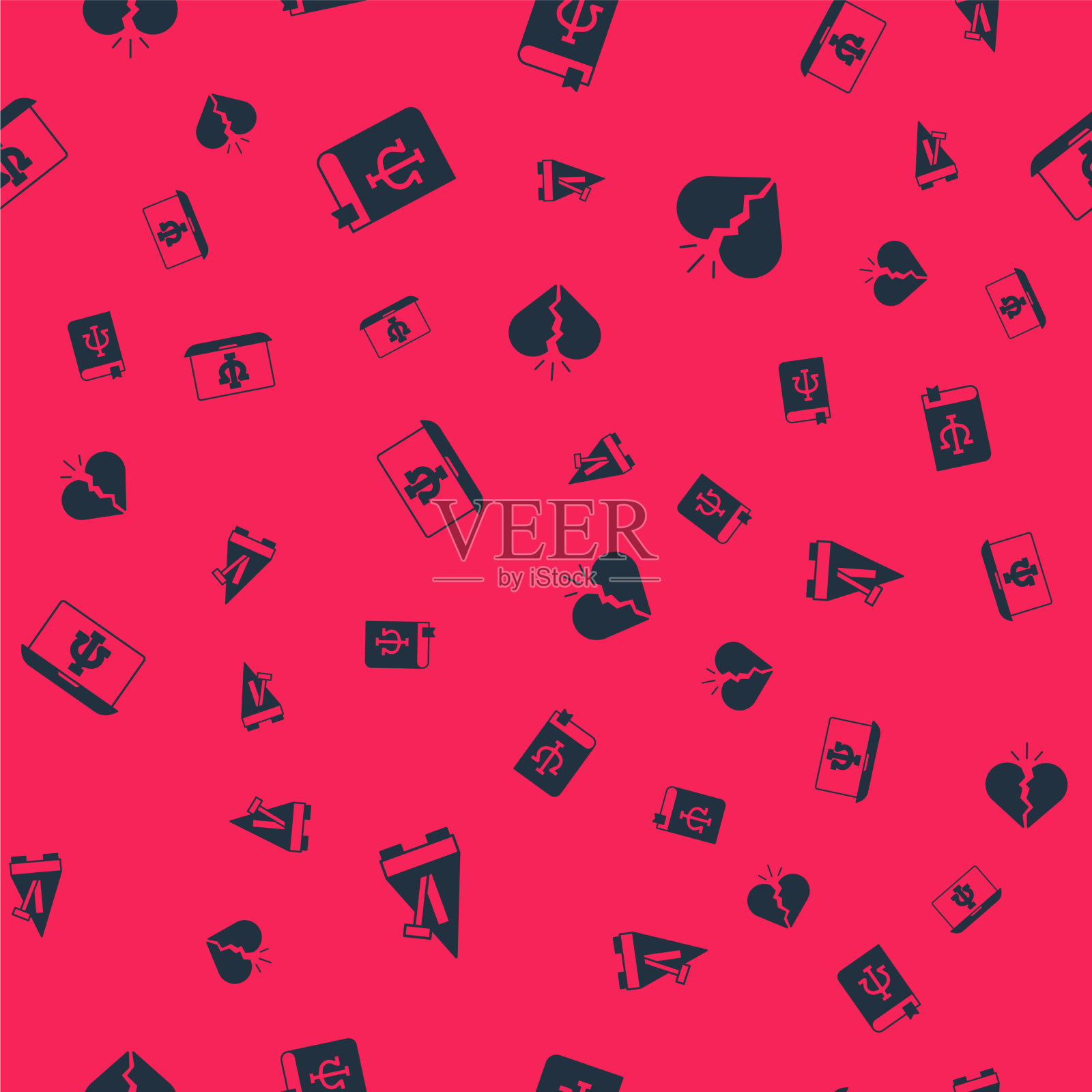 集节拍器与钟摆心理学书psi图标素材