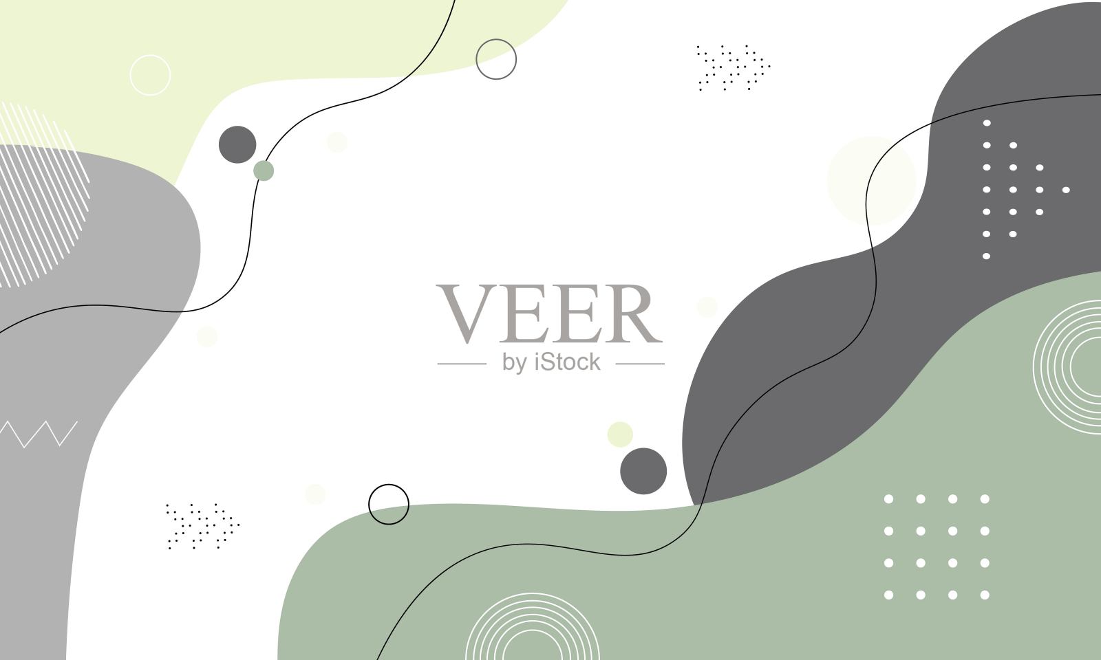 抽象现代波浪彩色背景插画图片素材