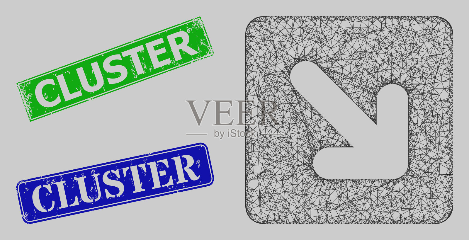 遇险群集被封死了插画图片素材