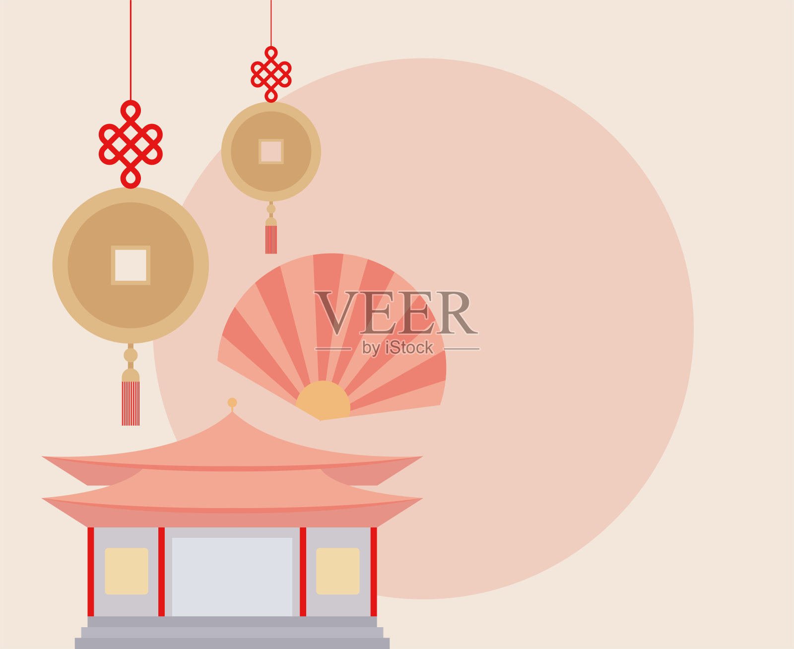 漂亮的中国卡插画图片素材