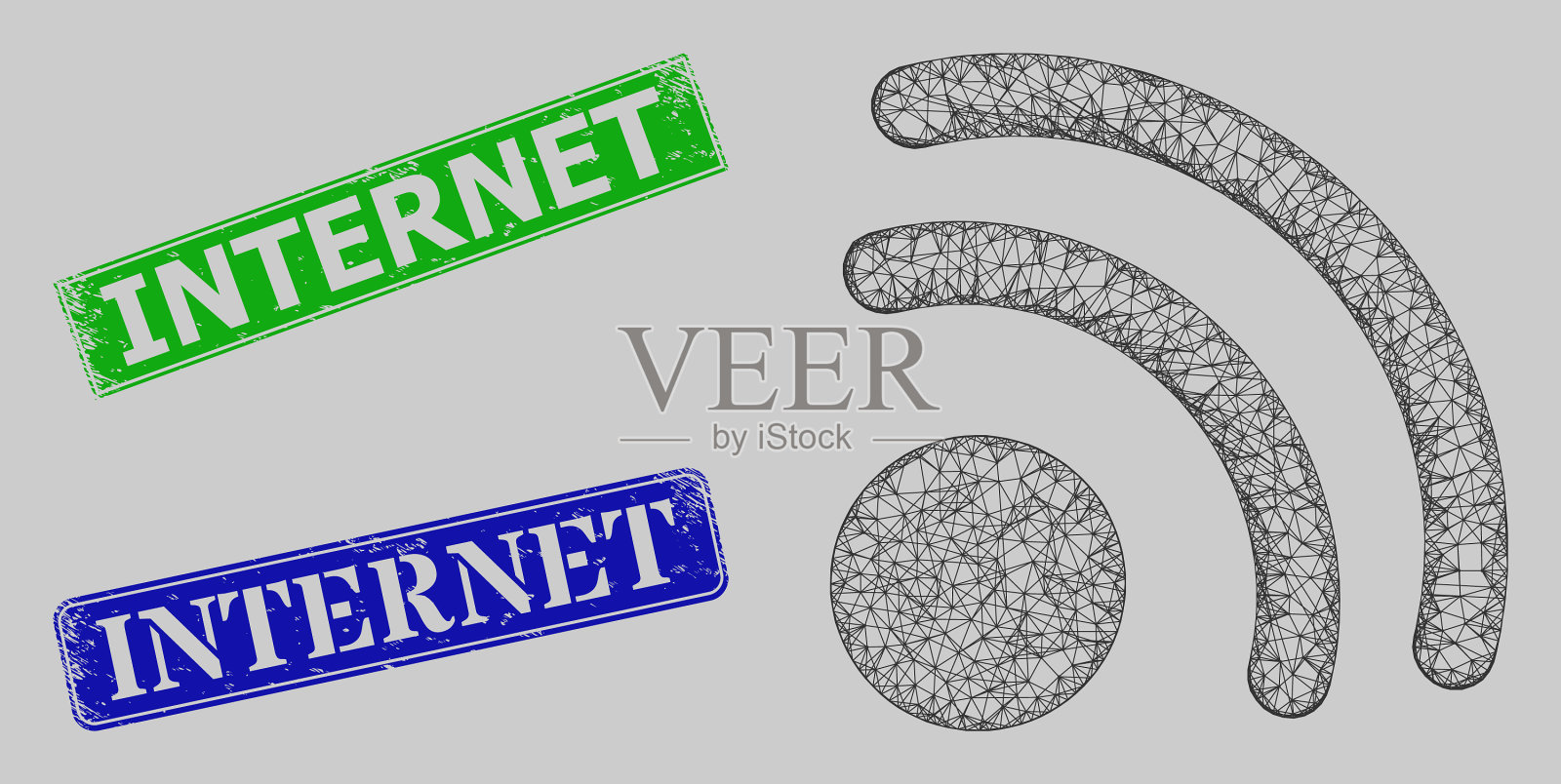 纹理互联网邮票印章和孵化无线插画图片素材