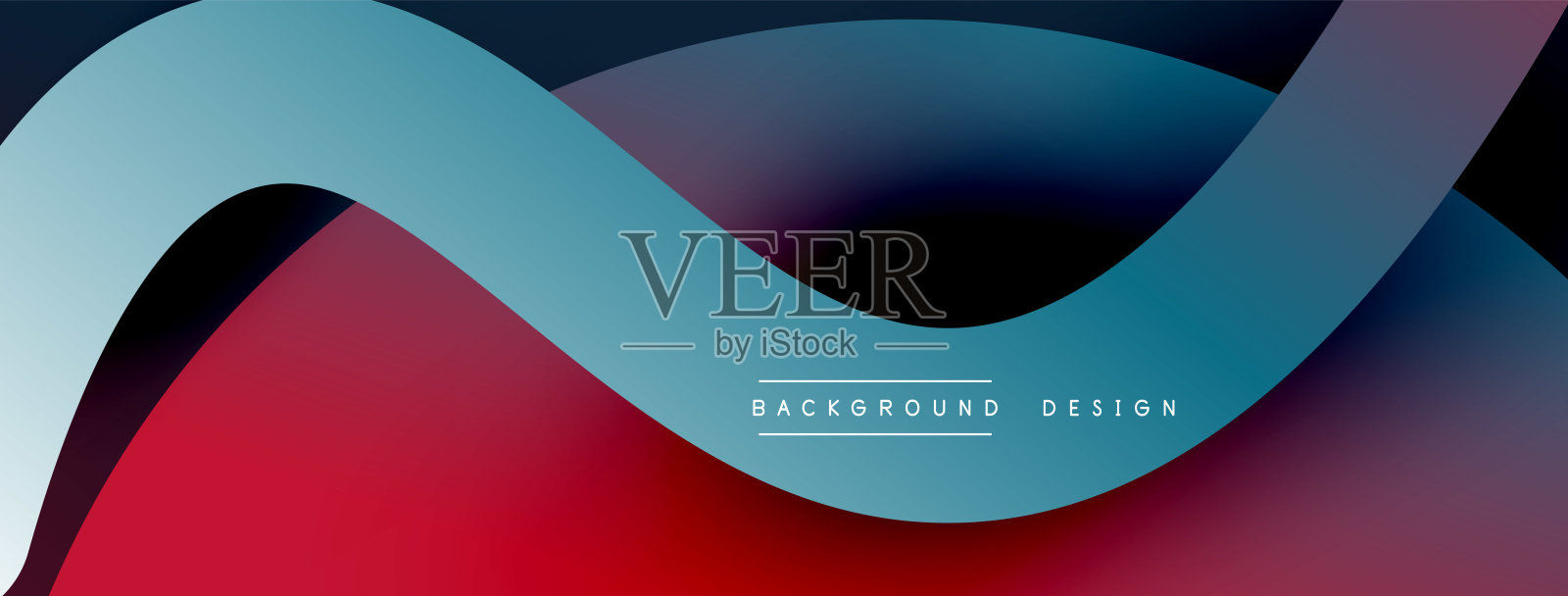 抽象重叠的线和圆圈与梯度颜色几何背景插画图片素材