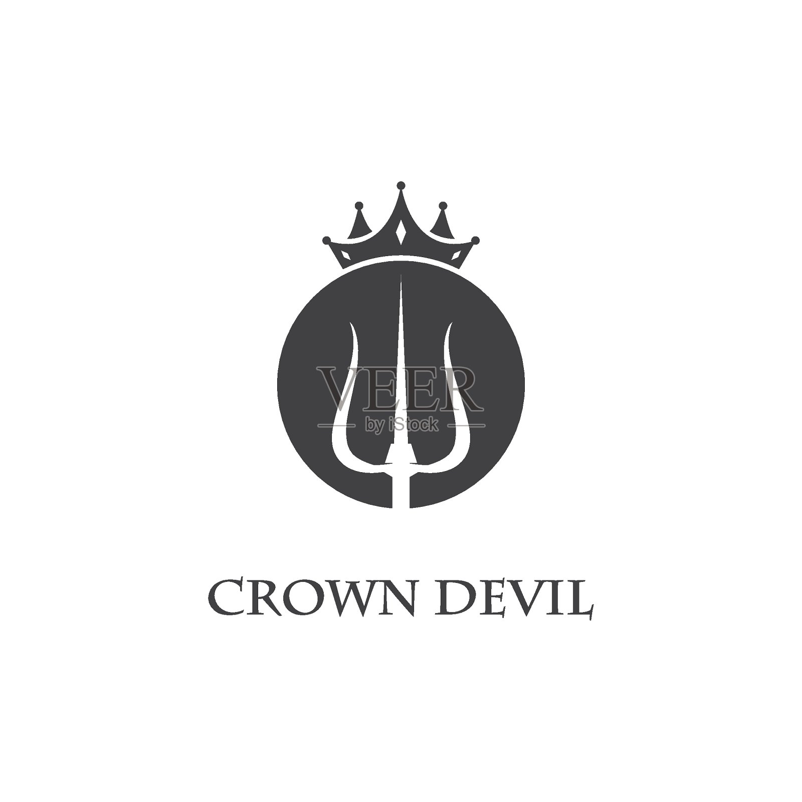 三叉戟和皇冠插画图片素材