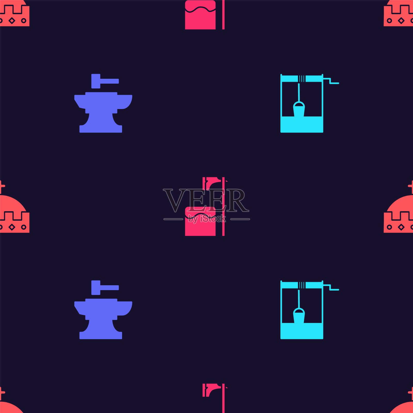 与铲斗铁砧配合使用，便于锻打图标素材