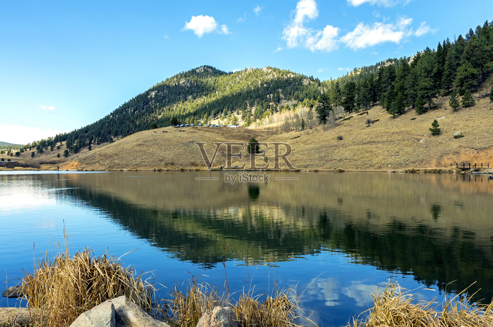 科罗拉多美丽的湖。照片摄影图片