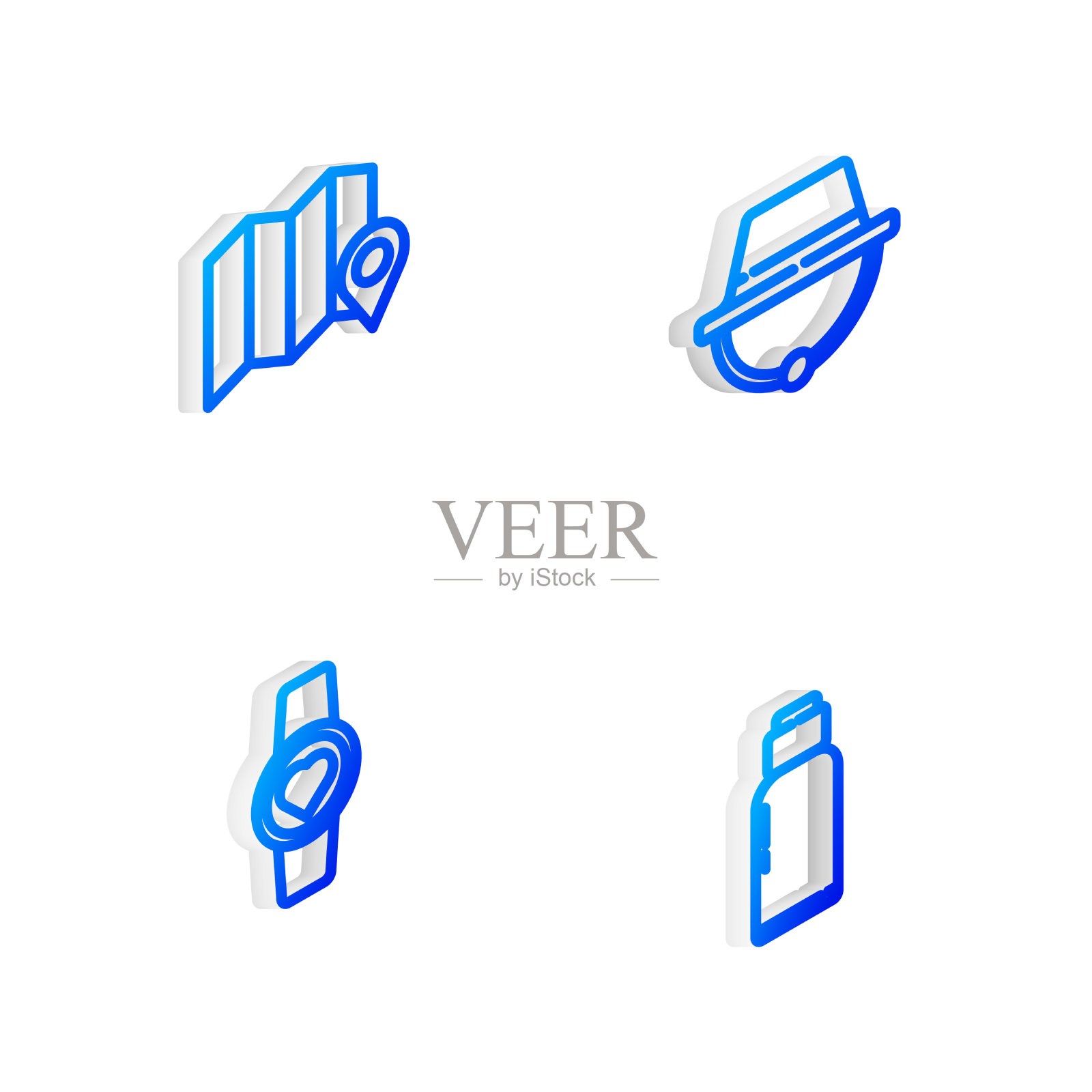 设置等距线露营帽位置图标素材