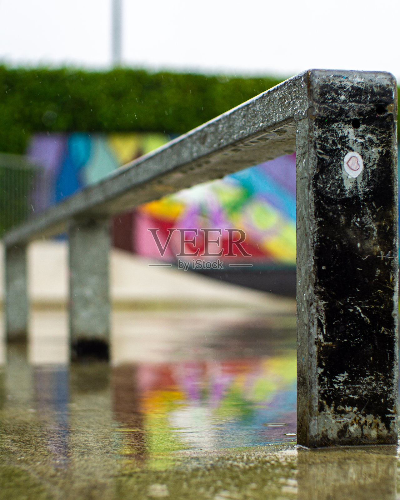 溜冰栏杆的特写镜头照片摄影图片