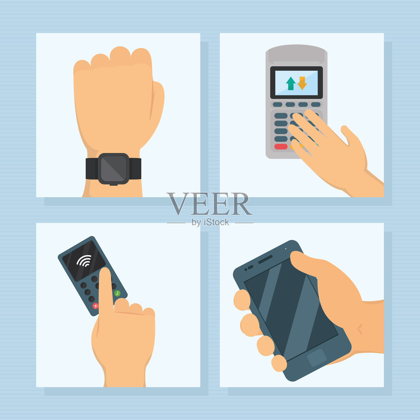 支付技术设备插画图片素材