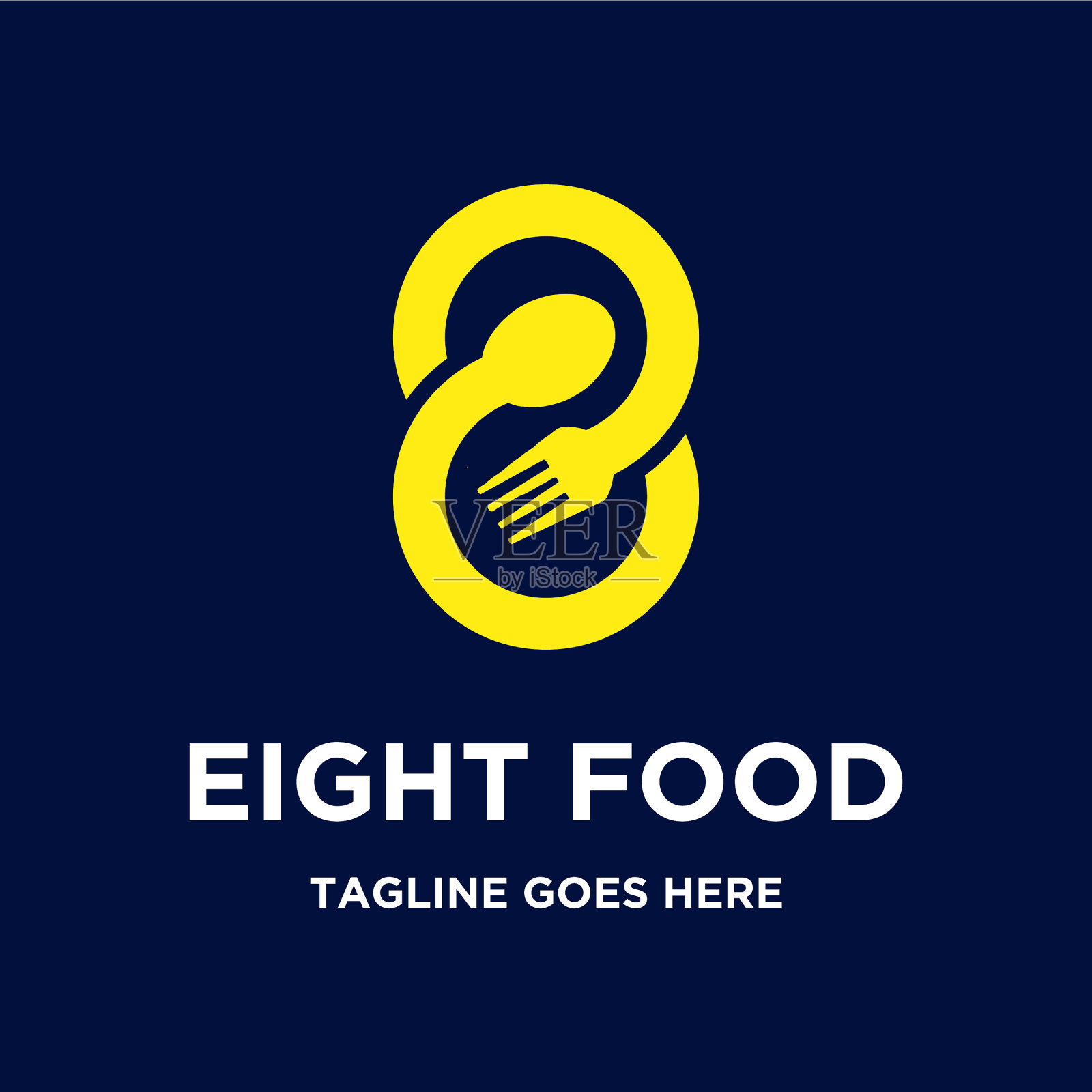 八食品标志插画图片素材