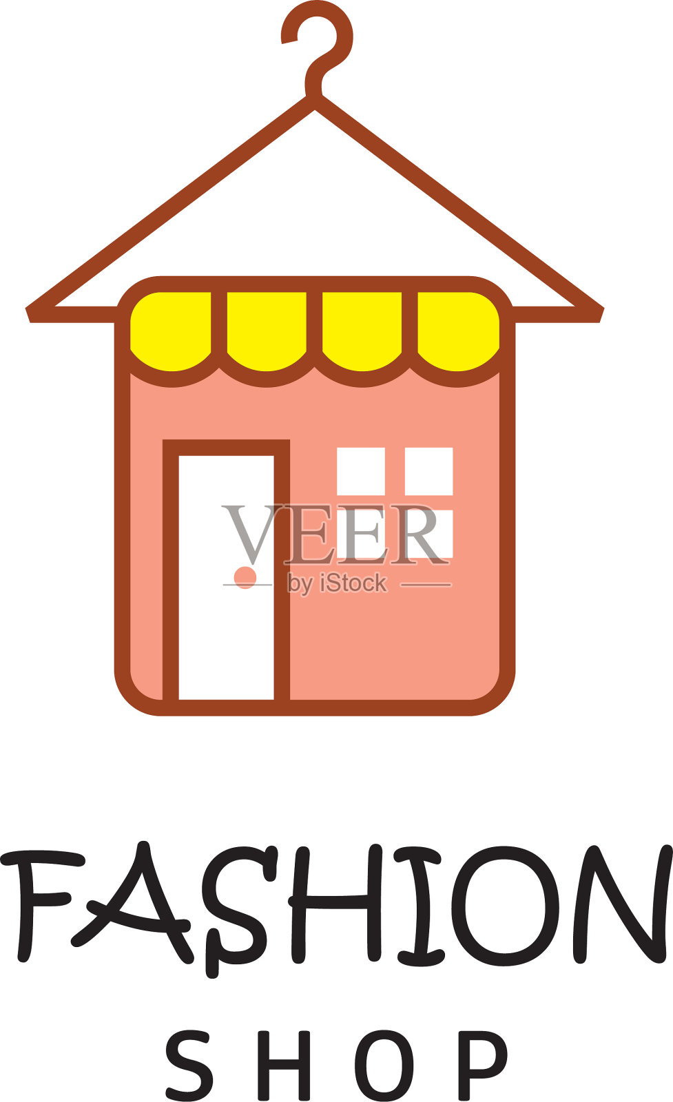 时装店的标志插画图片素材