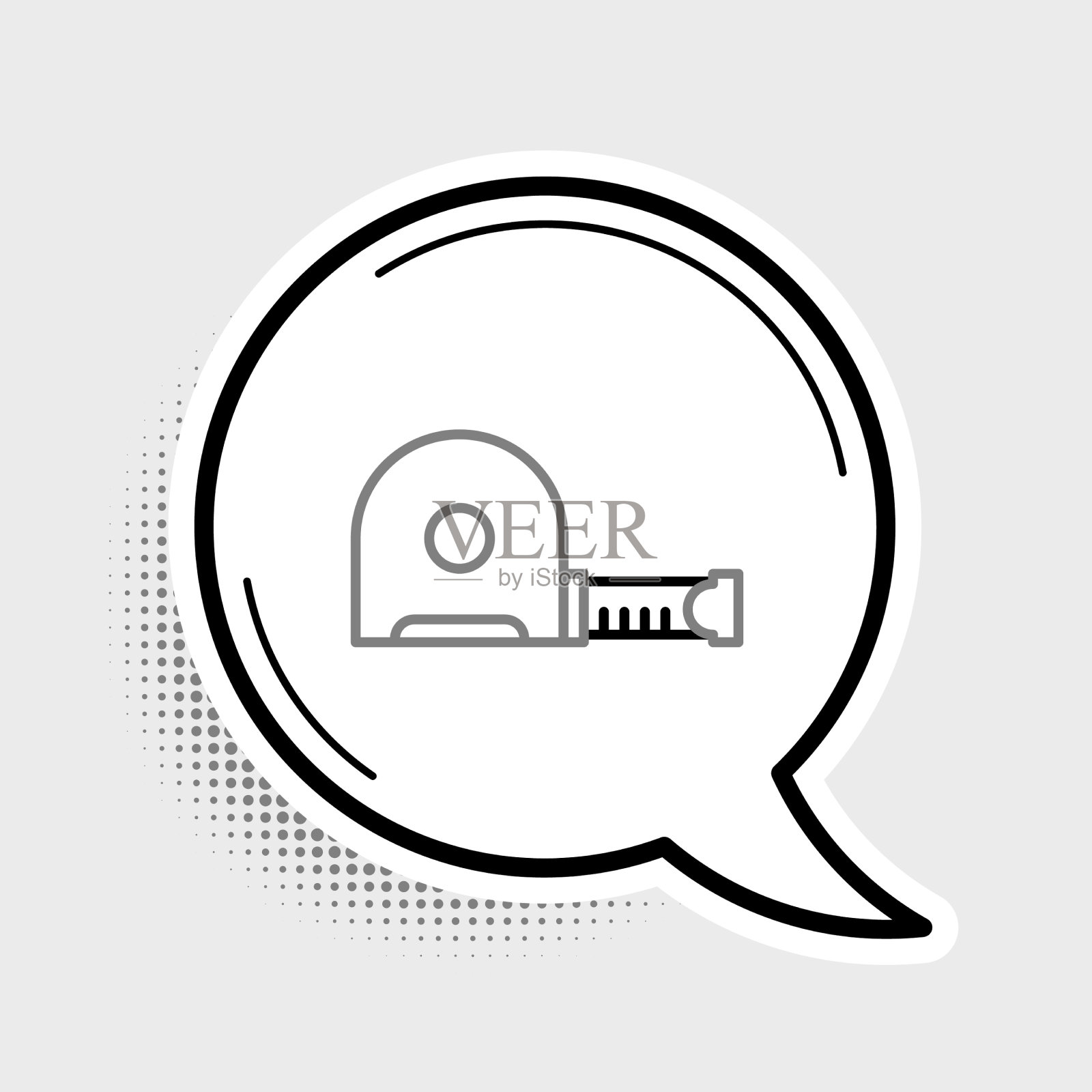 线轮盘构造图标孤立在灰色插画图片素材