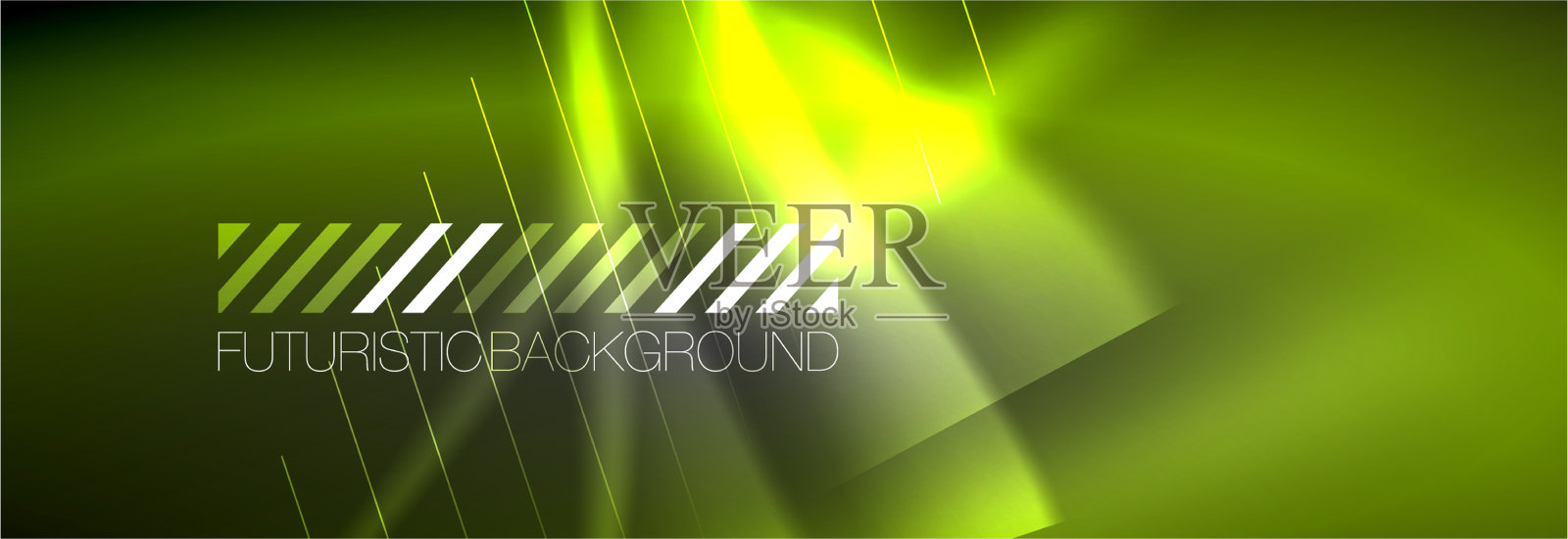 氖发光的线条，神奇的能量和光的运动插画图片素材