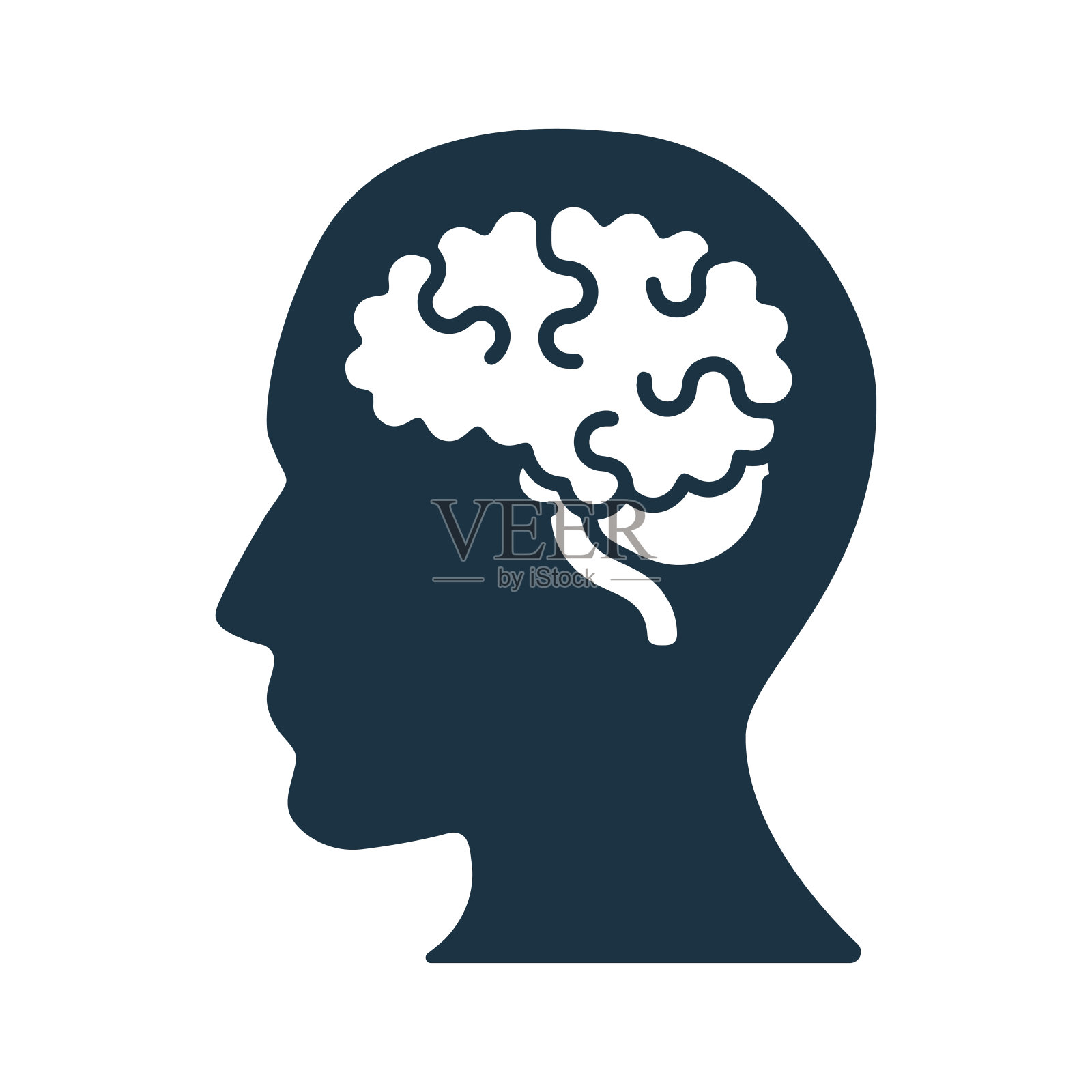 神经学、医学图标。简单的可编辑矢量插图。设计元素图片