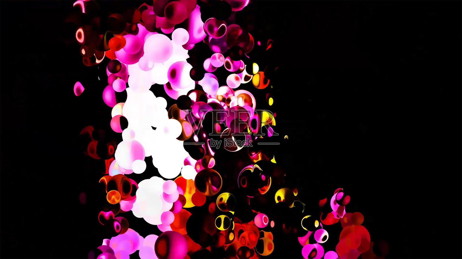 Glitter动感球体抽象背景数字渲染插画图片素材