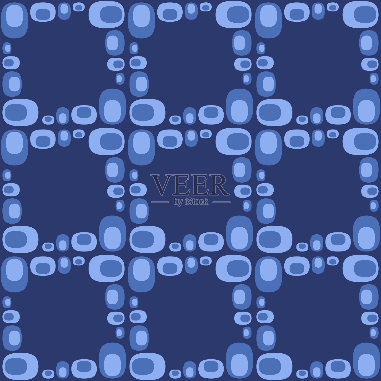 圆角抽象无缝模式-强调任何表面。插画图片素材