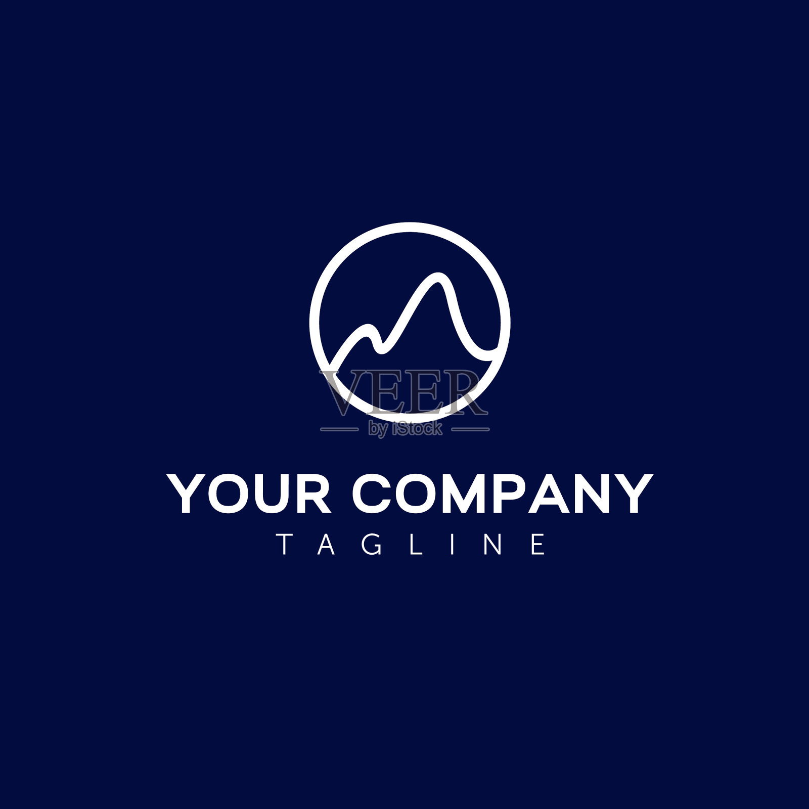 首字母缩写标志简洁而现代插画图片素材