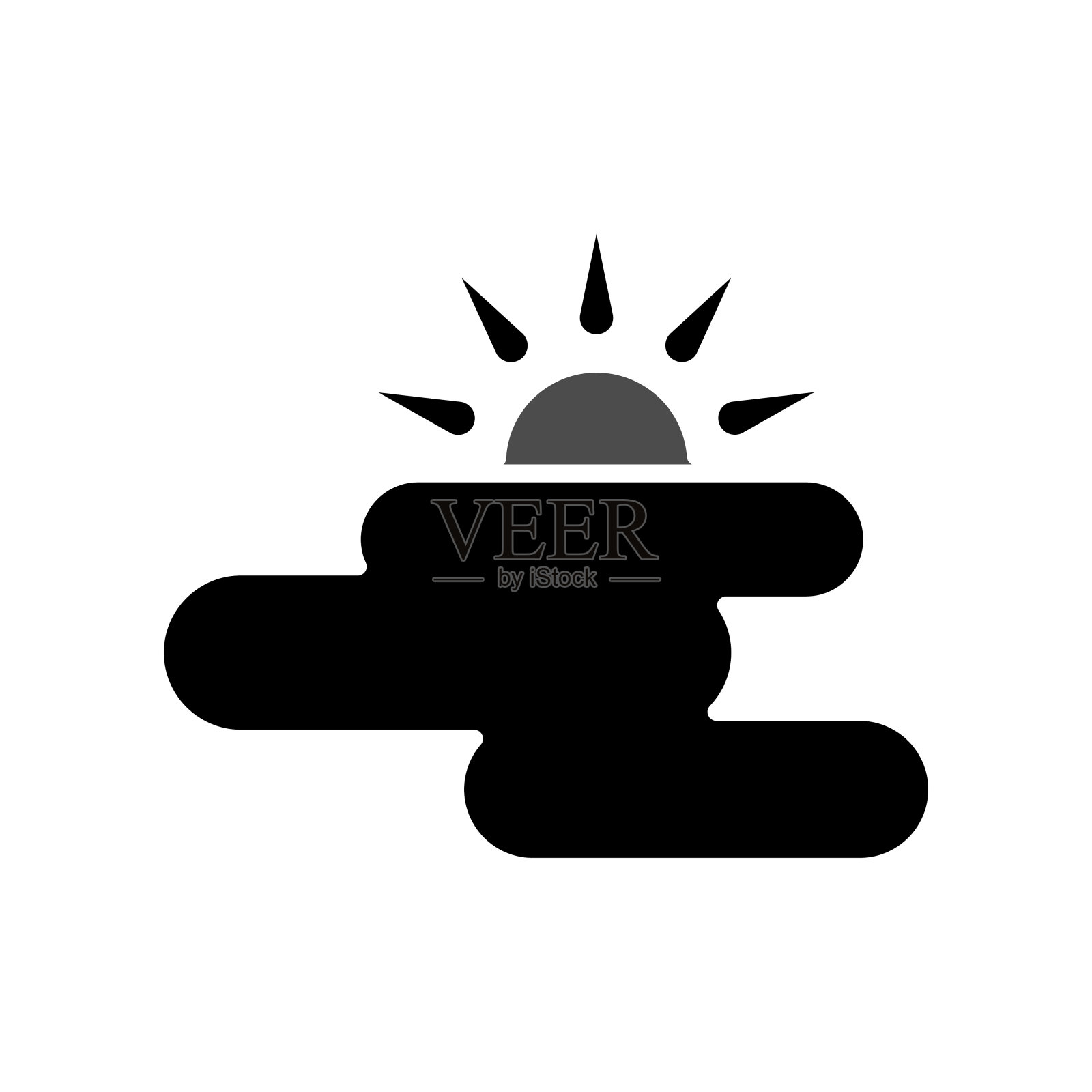 部分多云插画图片素材