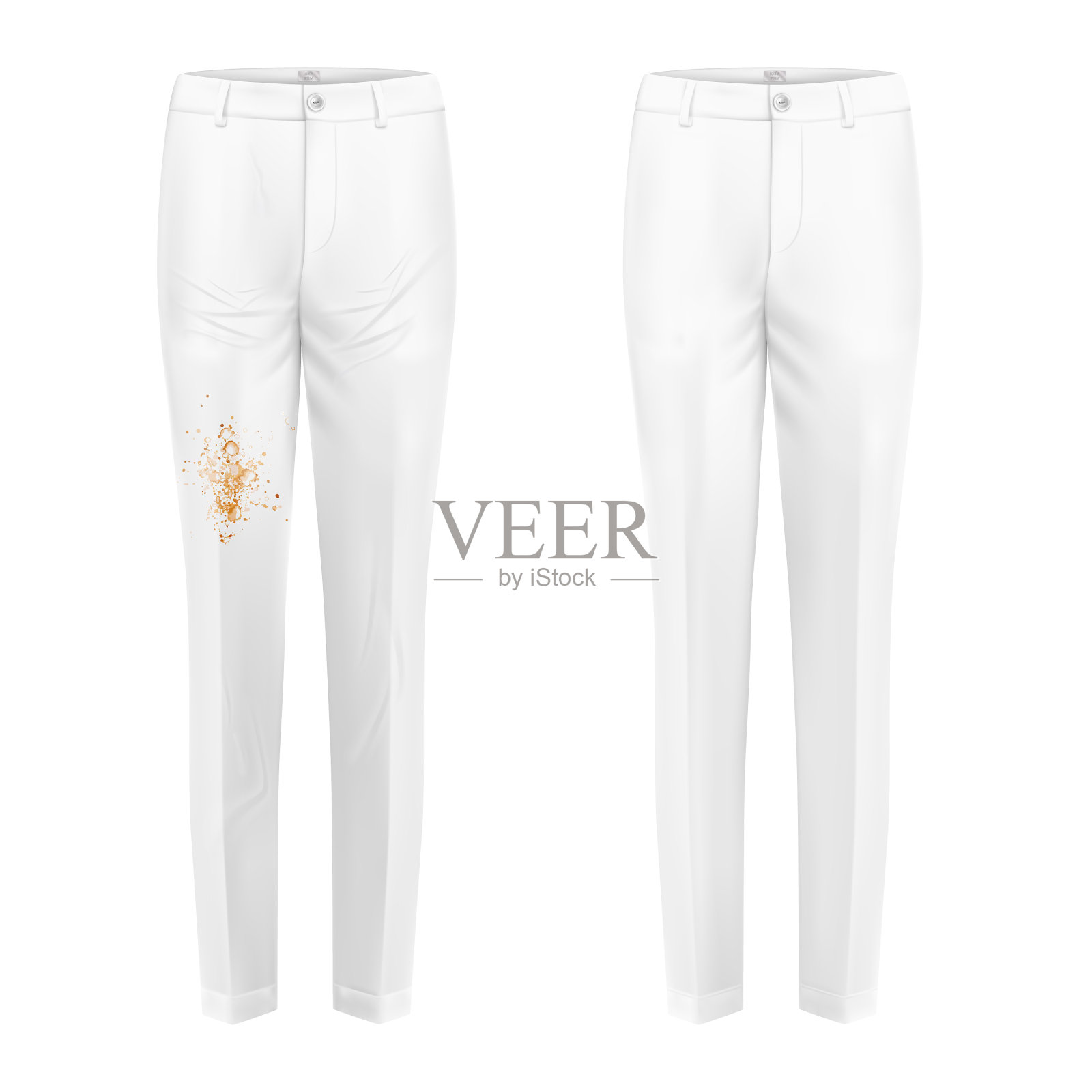 裤子去污剂实验概念插画图片素材