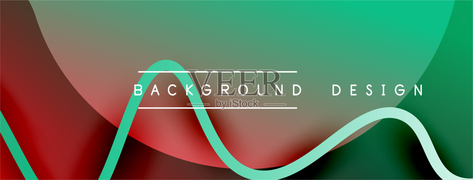 抽象梯度背景与波浪线插画图片素材