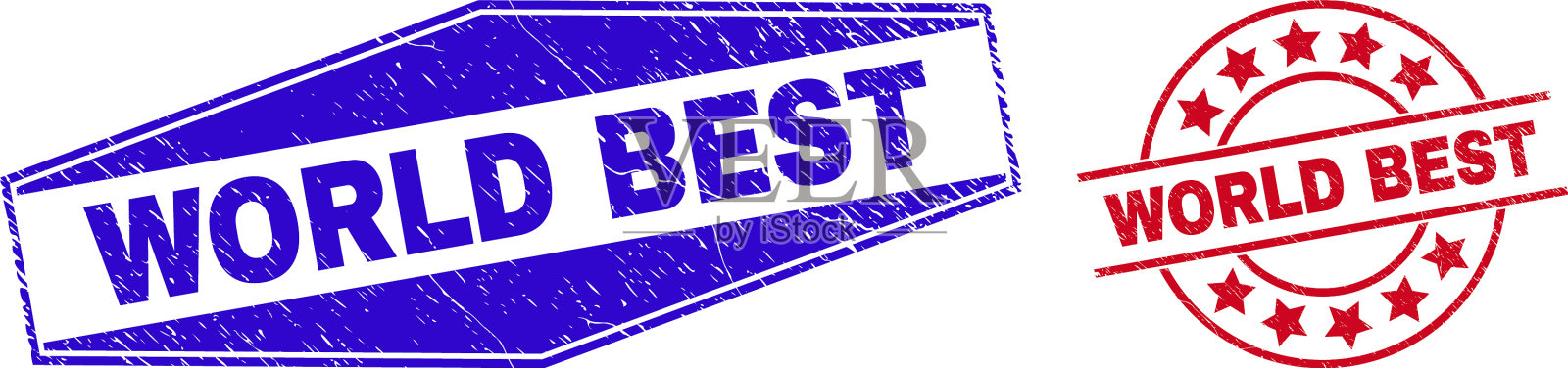 世界上最好的圆形和六边形不洁徽章插画图片素材