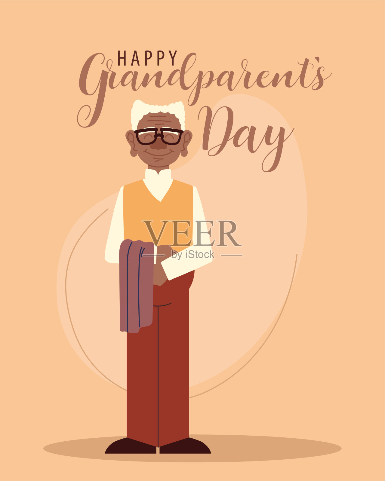 祖父母日快乐插画图片素材