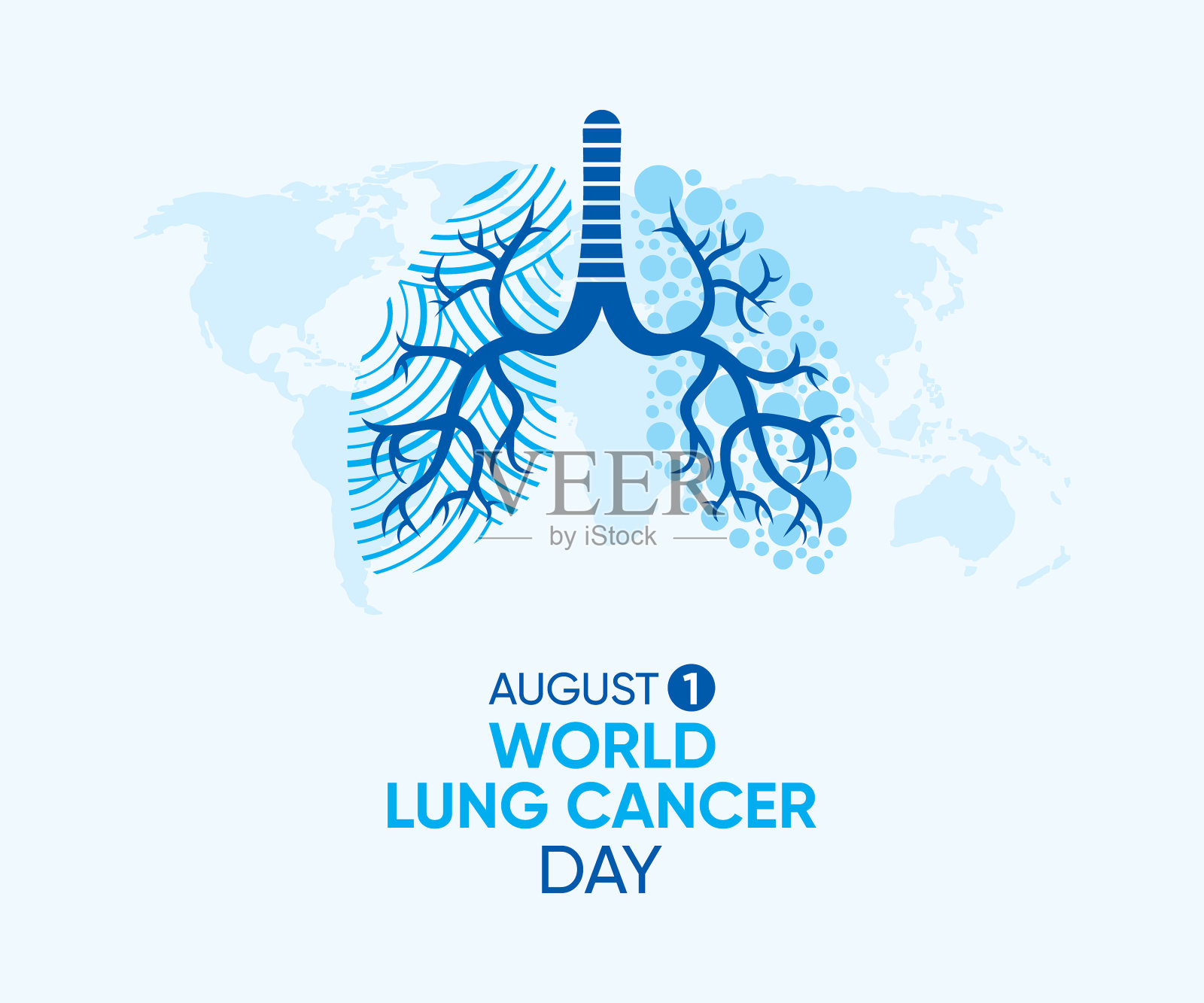 世界肺癌日插画图片素材