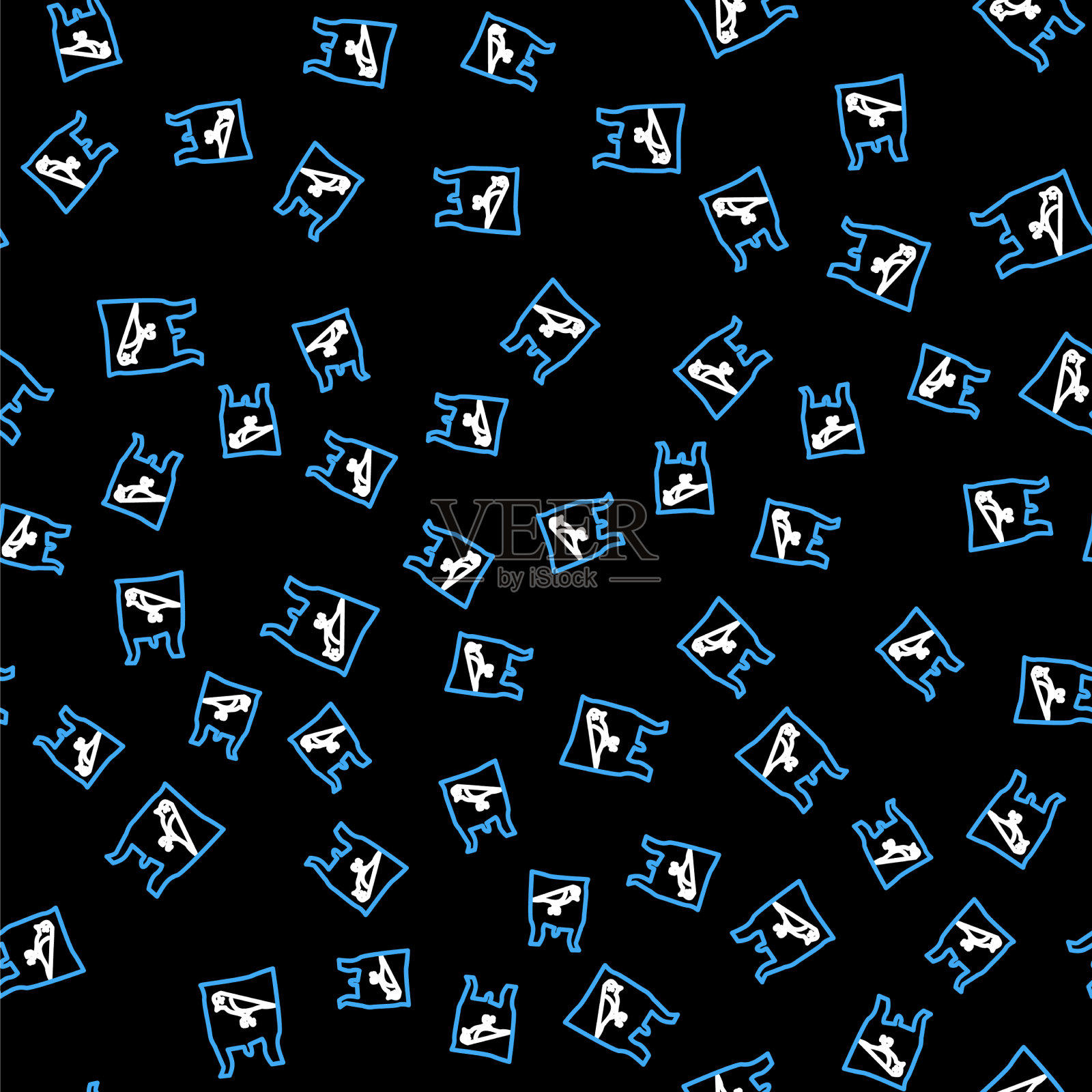 行死鸟塑料图标隔离无缝插画图片素材