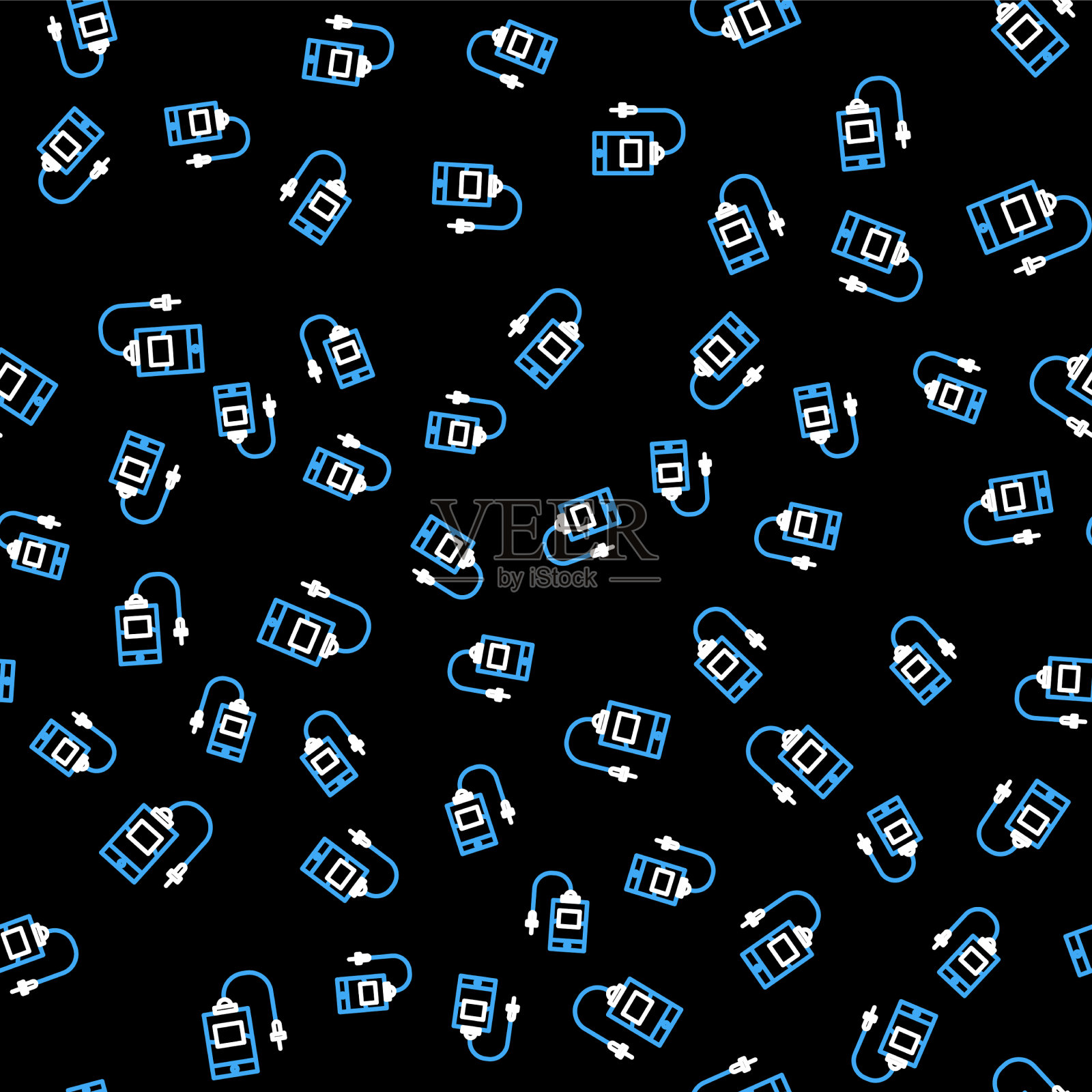 行iv袋图标隔离无缝图案上插画图片素材